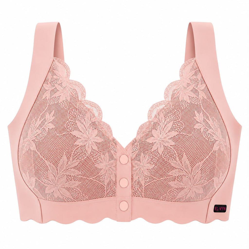 EL-VYN Secret – Floral Lace Front Button Comfort Bra