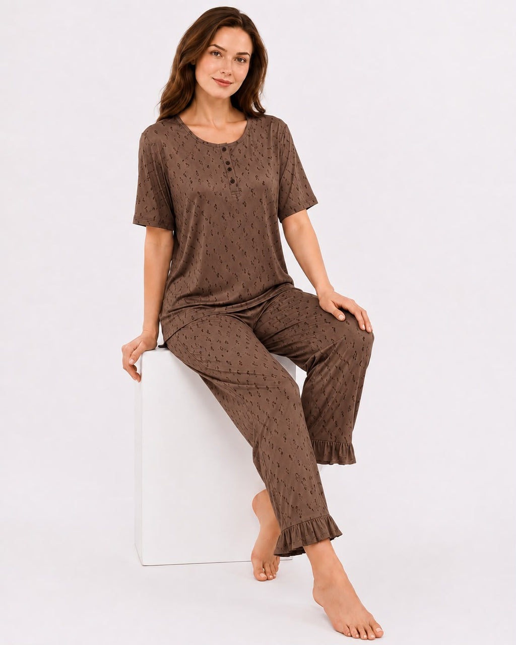 EL-VYN Secret Cozy Cotton Night PJ Set