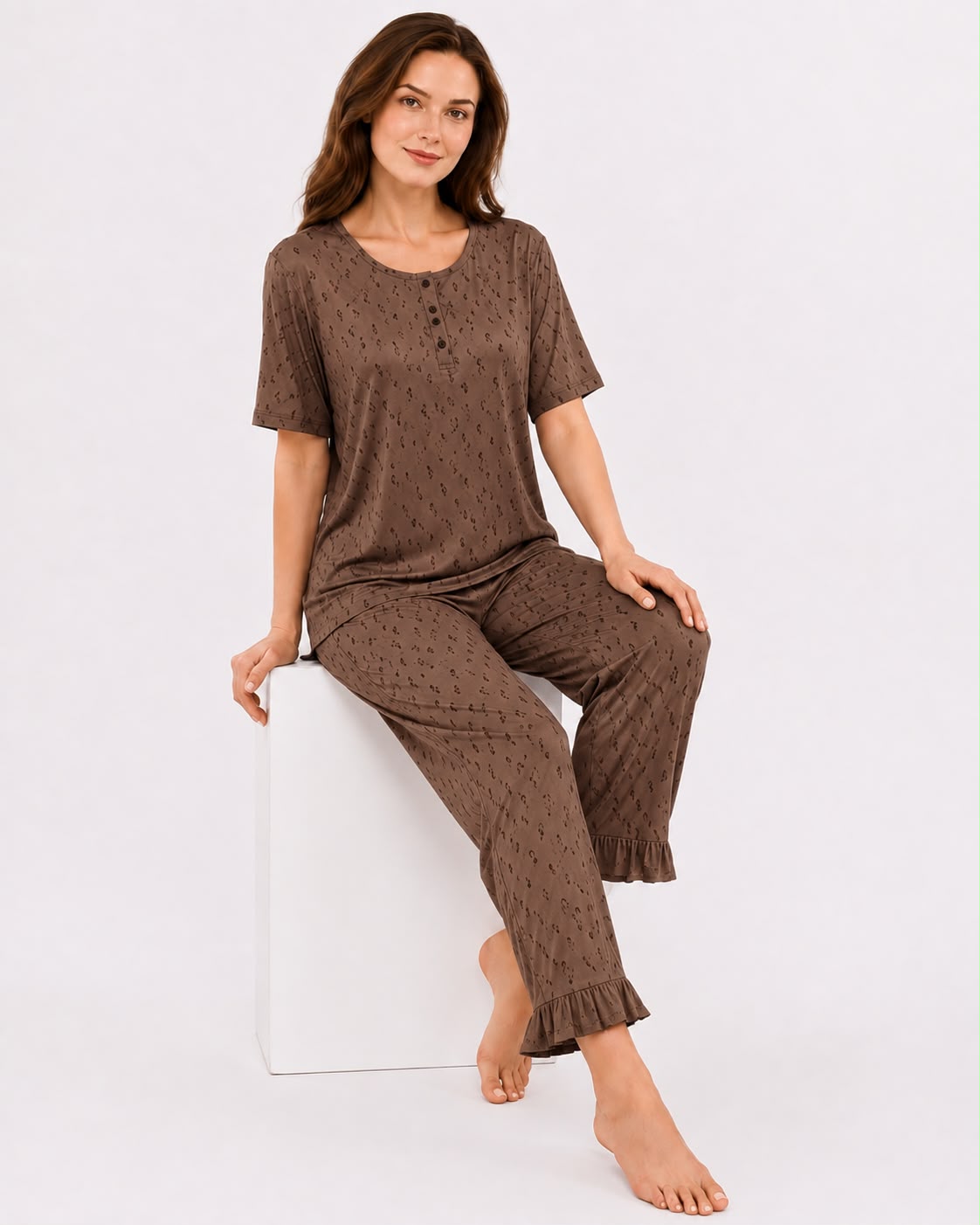 EL-VYN Secret Cozy Cotton Night PJ Set