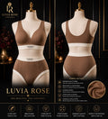 Seamless Bra & High-Waist Panty Set – Mocha & Cream