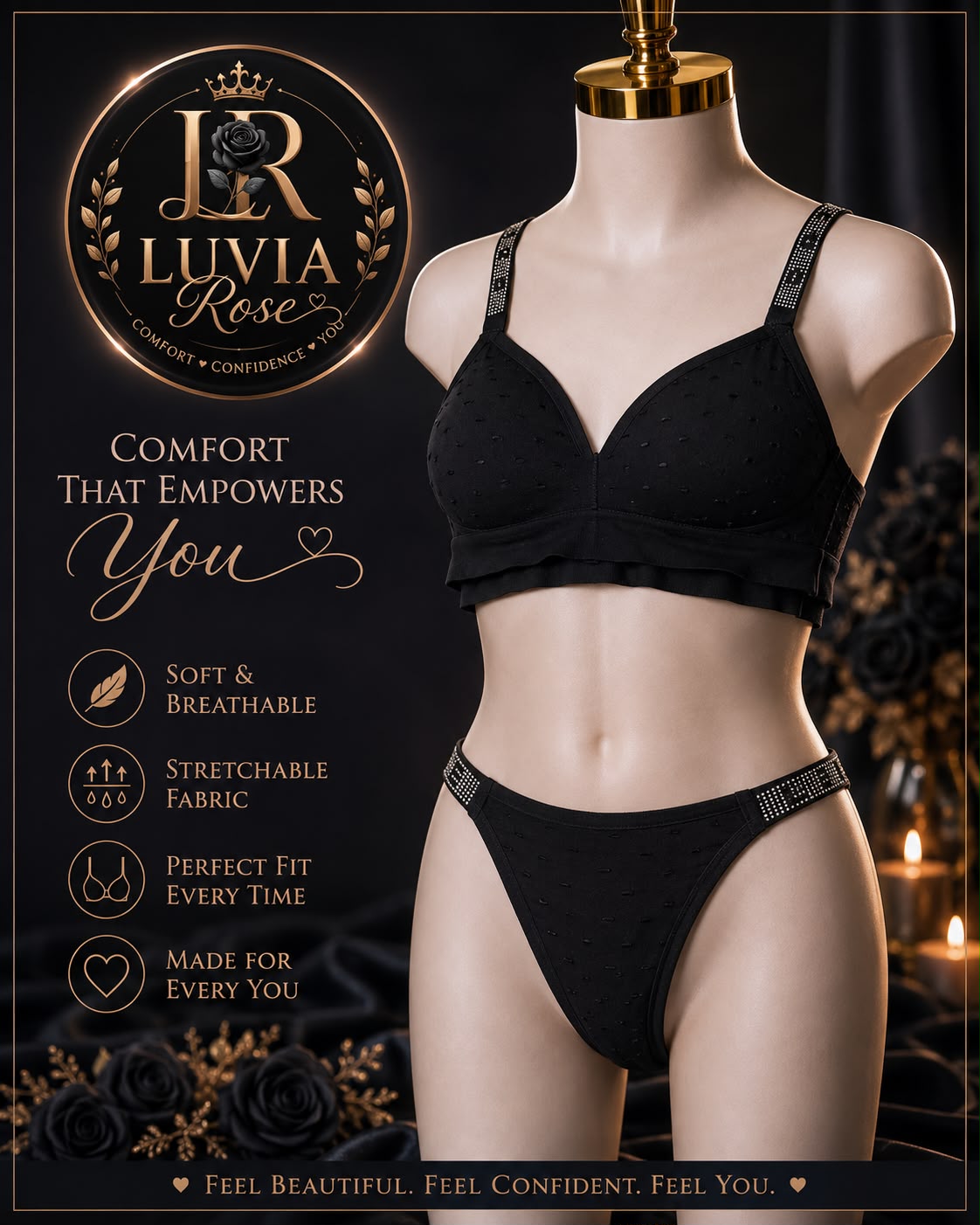 Canlkaen UNREDWEAR Seamless Bra & High-Waist Panty Set – Mocha & Cream