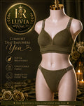 Canlkaen UNREDWEAR Seamless Bra & High-Waist Panty Set – Mocha & Cream
