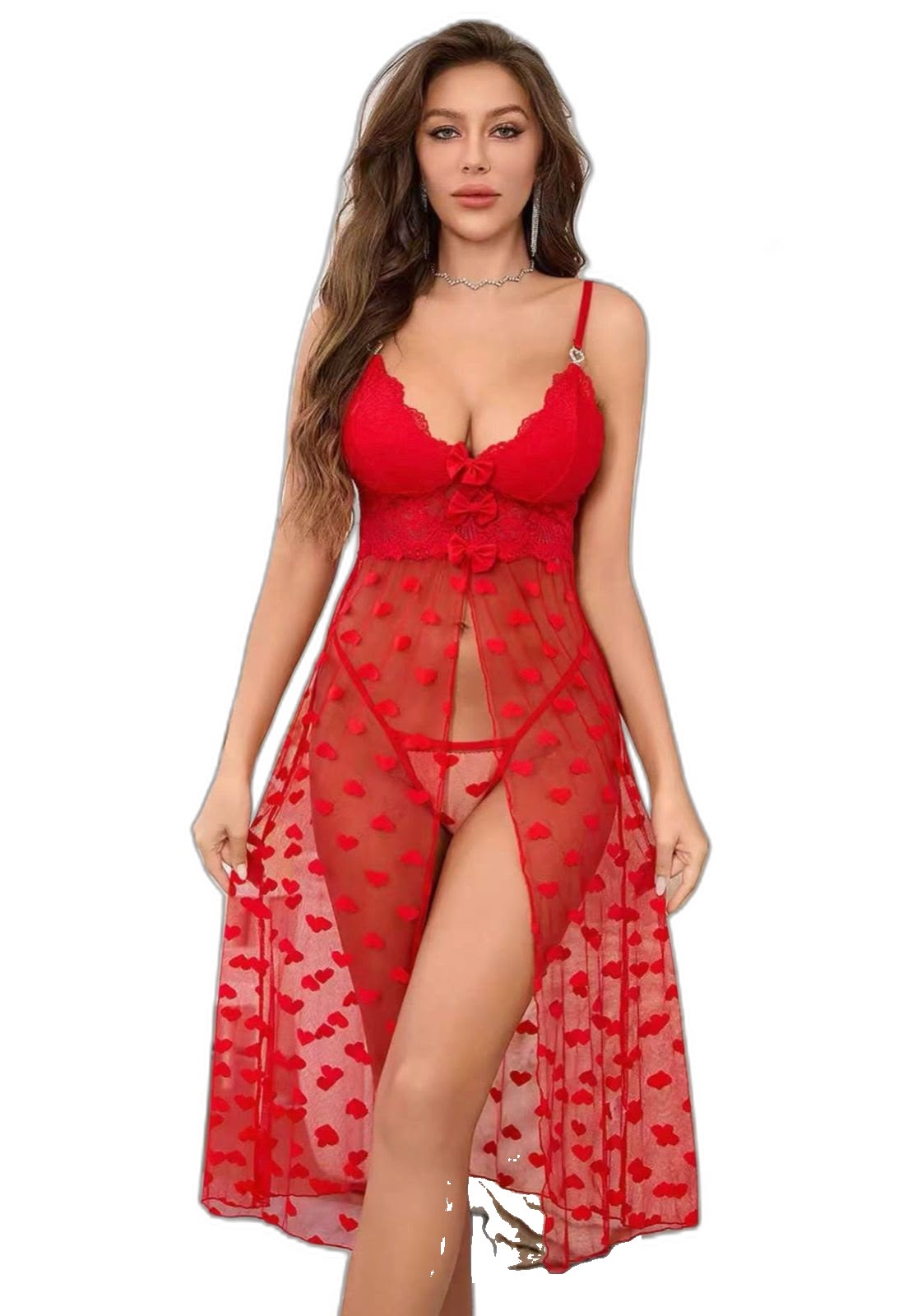 EL-VYN Secret Romantic Lace Babydoll Nightdress Set