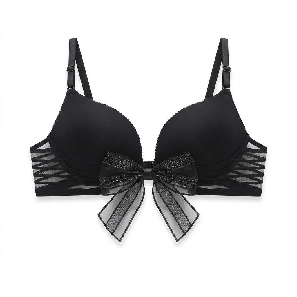 Luvia Rose Black Bow Detail Bra