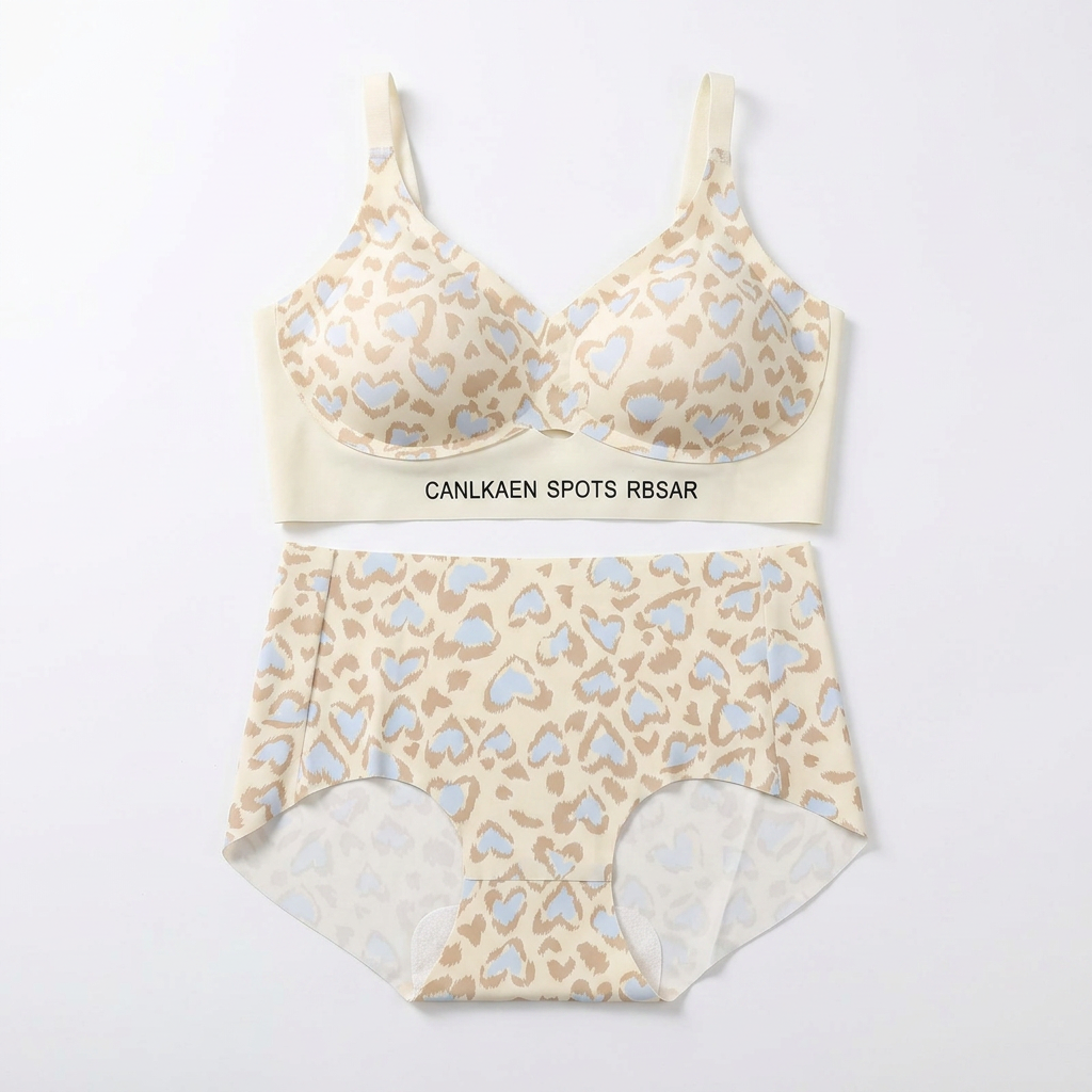 Women’s Printed Comfort Bra & High-Waist Brief Set