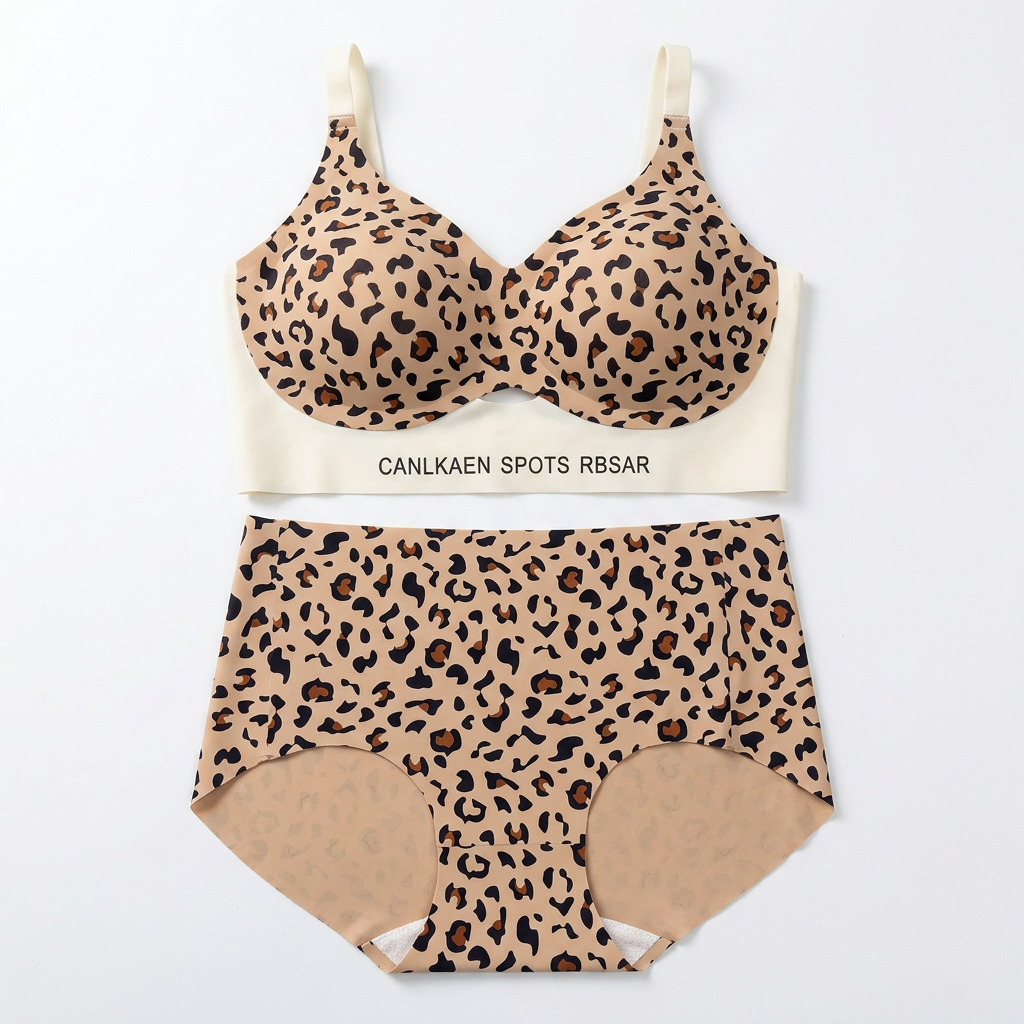 Women’s Printed Comfort Bra & High-Waist Brief Set